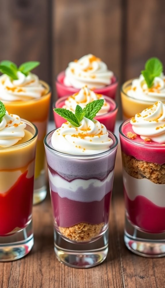 stunning dessert shooter presentation