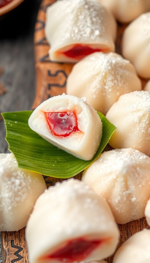 sweet red bean mochi
