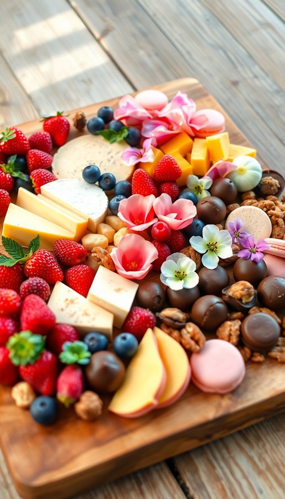 themed dessert board selection