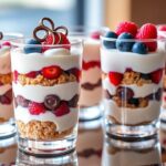 visually striking layered treats