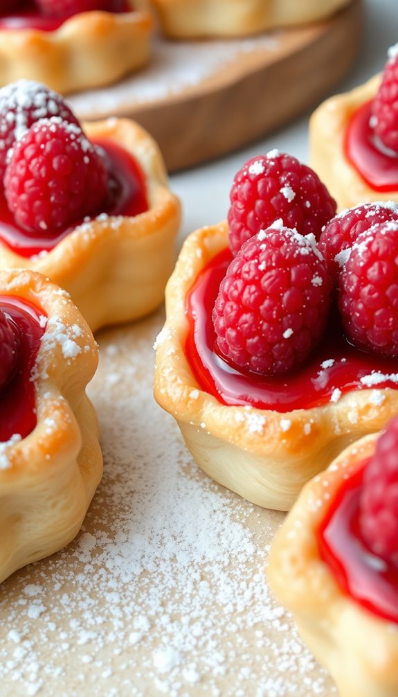assemble delicious raspberry pastries