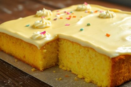 bakery style yellow sheet cake