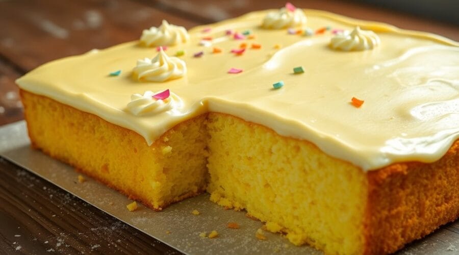 bakery style yellow sheet cake