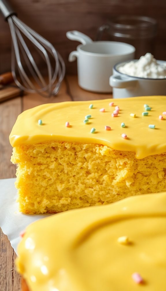 baking yellow sheet cake