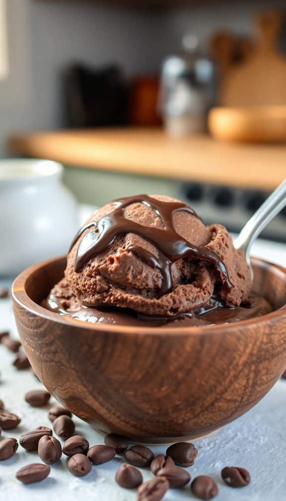 creamy no churn chocolate ice cream