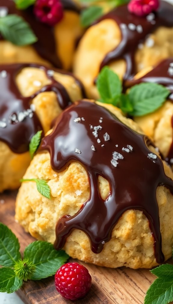 decadent chocolate drizzled scones