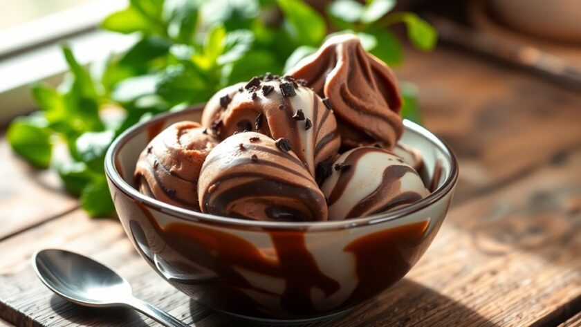 delicious homemade chocolate ice cream
