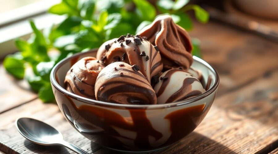delicious homemade chocolate ice cream