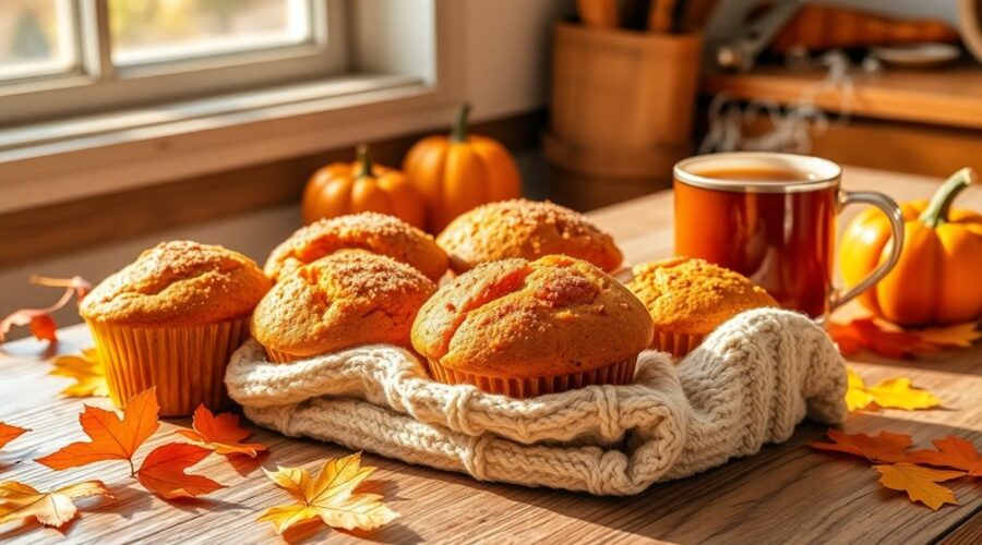 deliciously moist pumpkin muffins