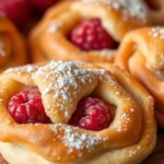 elegant raspberry puff pastries