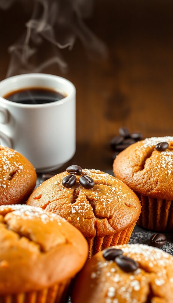 espresso muffins baking process