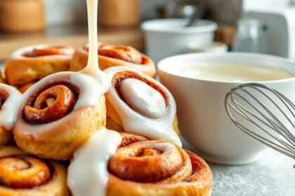 fast cinnamon roll topping