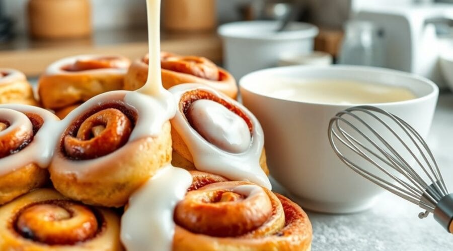 fast cinnamon roll topping
