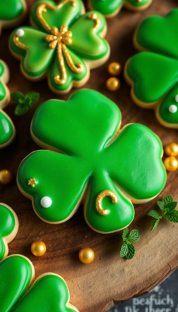 festive green cookie decorating