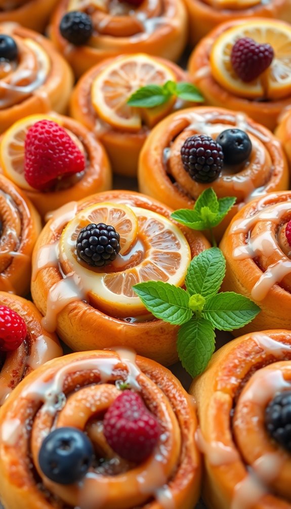 fruity twists on cinnamon rolls