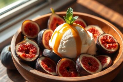 homemade fig ice cream