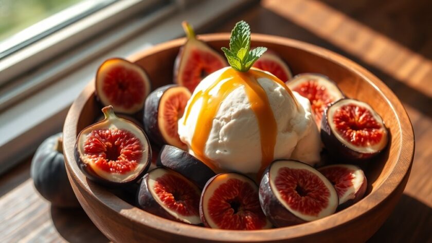 homemade fig ice cream