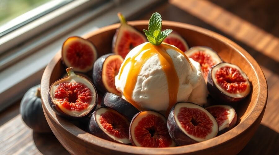 homemade fig ice cream
