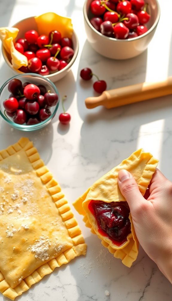 irresistible cherry puff pastries