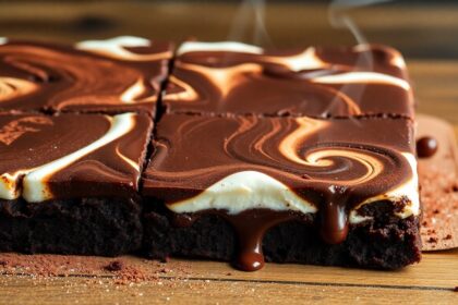 marshmallow swirled hot cocoa brownies