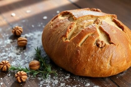 moist and hearty walnut bread