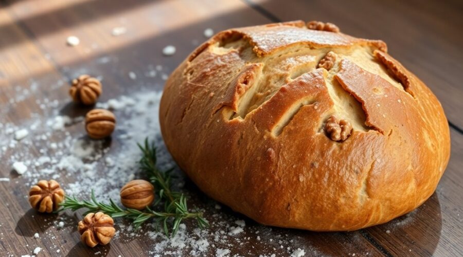 moist and hearty walnut bread