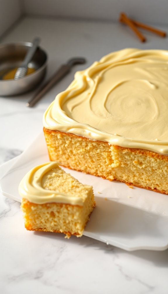 moist tender yellow cake
