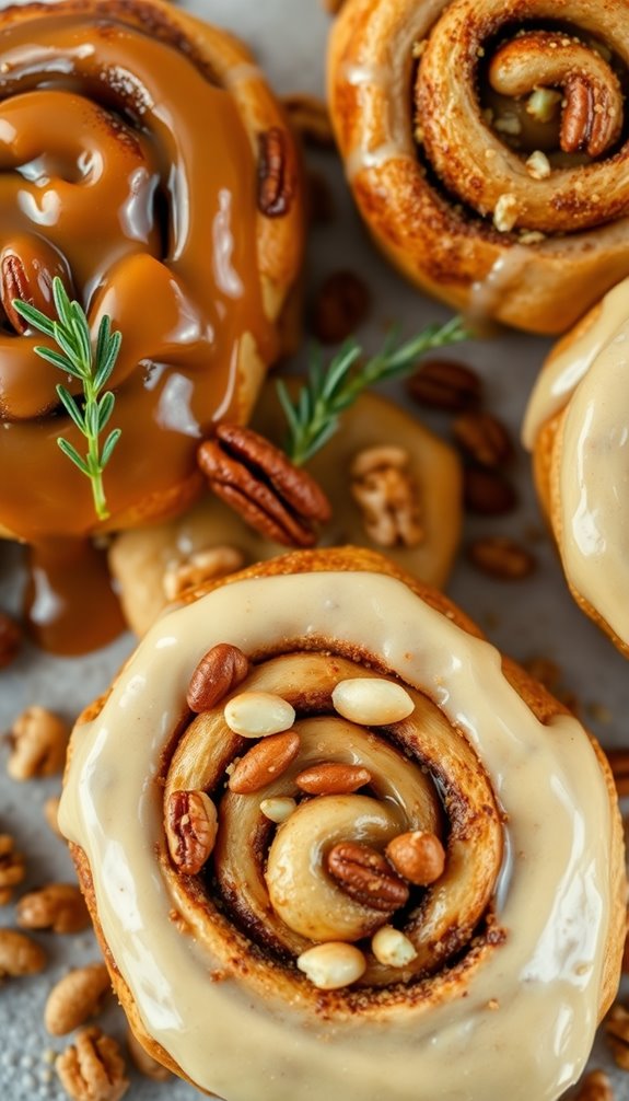 nuts elevate cinnamon roll flavors