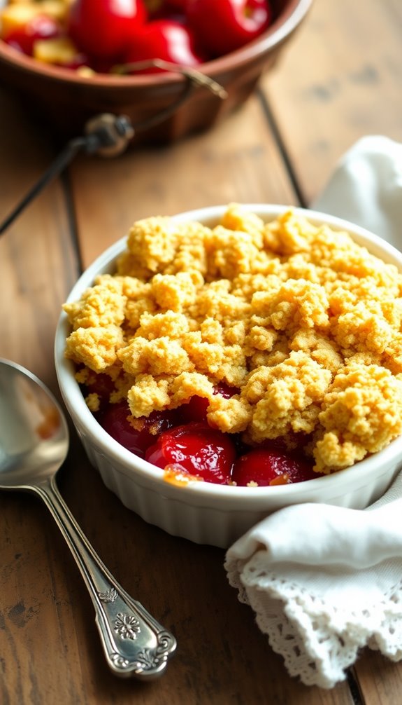 perfect cherry rhubarb crisp