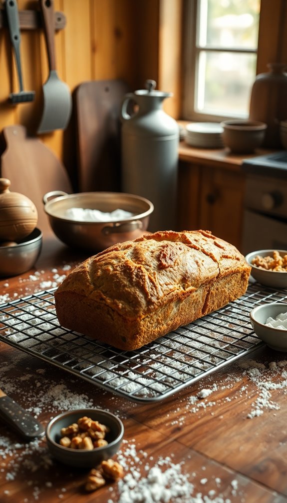 perfectly baked walnut bread