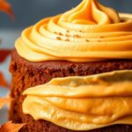 pumpkin flavored fall cake frosting