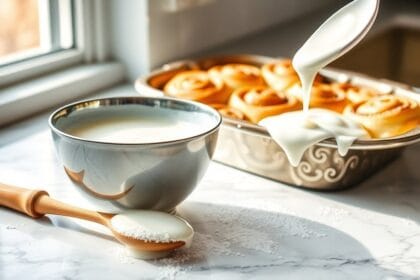 quick cinnamon roll glaze