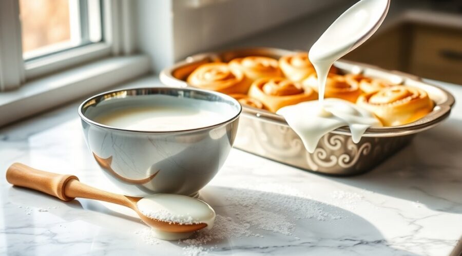 quick cinnamon roll glaze