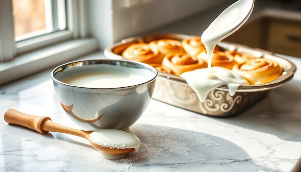 quick cinnamon roll glaze