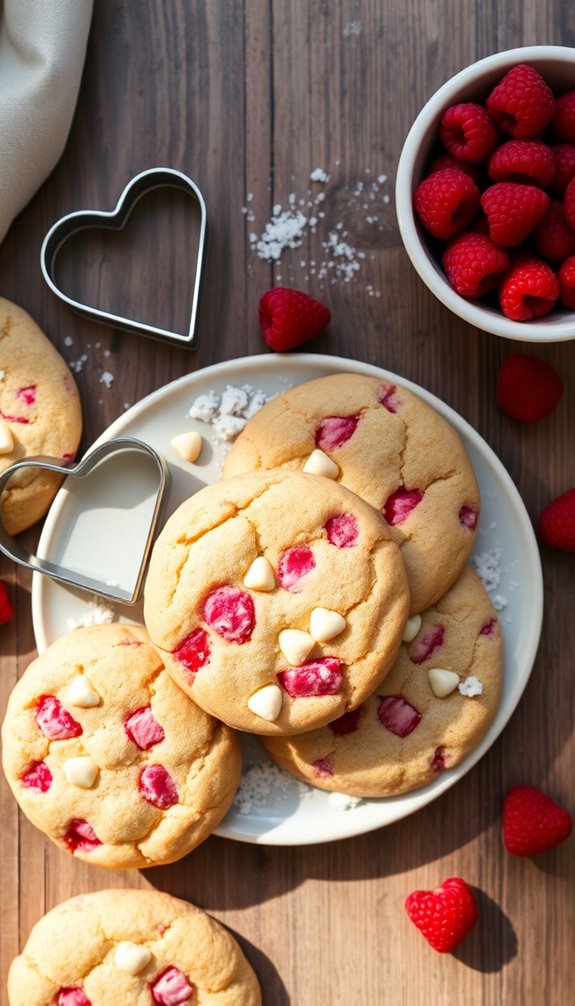raspberry white chocolate cookies