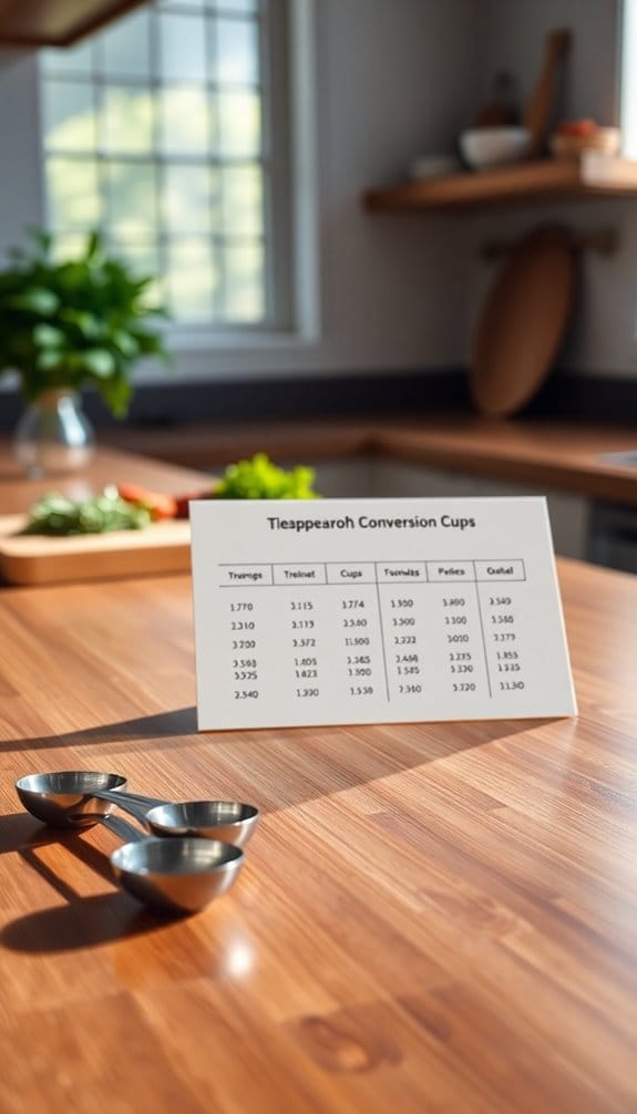 tablespoons to cups conversion