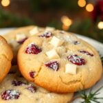 winter inspired cranberry cookies